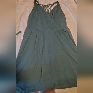 Prana Teal Green Macramé-Back Swim Coverup